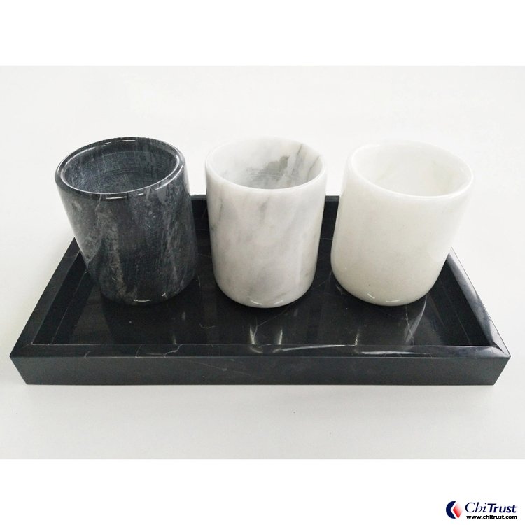 Black White Cup Marble Home Decoration for Hotel